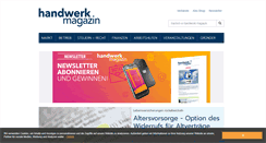 Desktop Screenshot of handwerk-magazin.de